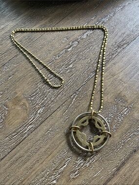Rare Twisted Silver MJ Brass and Silver Necklace